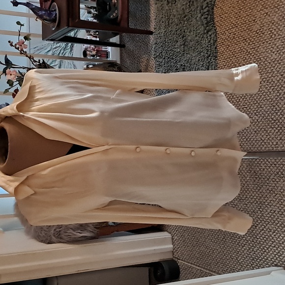 Ann Taylor Tops - Ann Taylor Women's White Silk Button Up Long Sleeve Shirt Size 6 (Likely Fits 8)